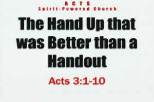 Hand Up Not Handout
