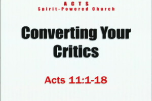 converting your critics